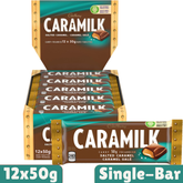 Cadbury Caramilk Salted Caramel Milk Chocolate Bar — Pack of 12 × 50g