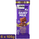 Cadbury Dairy Milk Almond Crème Milk Chocolate Bar — Pack of 6 × 105g