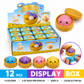 Dream Squeezy Dumplings Squishy Stress Ball with Steamer Basket, 12 Piece Display Box