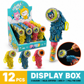 Dream Dino Gyro Spinner Candy Toy, 3 Colours, Halal, 12 Piece Display Box