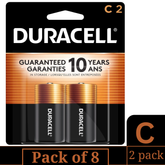Duracell Coppertop C Alkaline Batteries – 2 Count Pack of 8 – Long Lasting Power Bulk Pack