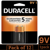Duracell Coppertop 9V Alkaline Battery – 12 Pack Wholesale