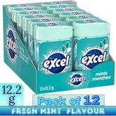 EXCEL Fresh Mint Flavour Mints – Sugar-Free Breath Mints – 12.2g – Pack of 12
