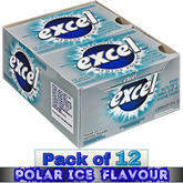 EXCEL Polar Ice Flavour Sugar-Free Gum – 12 Packs (12 Pieces Each) | Sugar-Free Chewing Gum