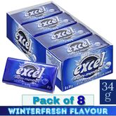EXCEL Winterfresh Flavour Mints – Sugar-Free Breath Mints – 34g – Pack of 8