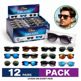 Inome 12 Piece Sunglasses Kit, 12 Unique Styles, UV400 Protection, Counter Rack