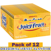 Juicy Fruit Original Fruit Flavoured Sugar-Free Chewing Gum – 12 Pieces per pack – Pack of 12