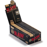 Box of RAW Black Classic Single Wide Rolling Papers – Wholesale Box of 25 Packs, Premium Ultra-Thin Vegan Paper
