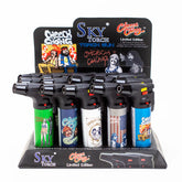 Sky Torch SK101CC – Cheech & Chong Limited Edition Torch Gun Lighter – Refillable Butane – 15ct Display Box – Wholesale & Collector’s Item