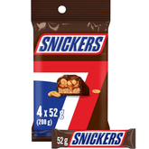 Snickers Peanut Milk Chocolate Bars 208g Pack of 6 Front