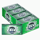 Excel Mints Spearmint flavor in sugar-free 8-pack tins, fresh breath mints by Wrigley’s