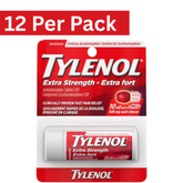 Tylenol Extra Strength 500mg eZTabs – 10 Count Tablets Pack of 12 – Wholesale Pain Relief Medicine