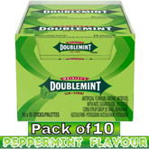 Wrigley’s Doublemint Peppermint Flavour Chewing Gum – 15 Sticks per Pack – Pack of 10