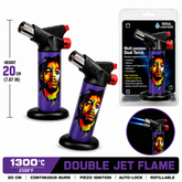 Soul Lighters Titan Reggae pop-art dual-jet butane torch lighter, 20 cm