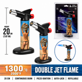 Soul Lighters Titan beach pin-up Cheeky dual-jet butane torch lighter, swimwear print, 20 cm
