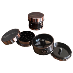 Genie Open copper 4-piece metal tobacco grinder 