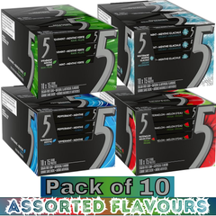 5 GUM Assorted Flavour Sugar-Free Chewing Gum – 15 Sticks per Pack – Pack of 10