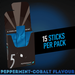 5 GUM Peppermint-Cobalt Flavour Sugar-Free Chewing Gum – 15 Sticks – Pack of 10