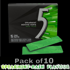 5 GUM Assorted Flavour Sugar-Free Chewing Gum – 15 Sticks per Pack – Pack of 10