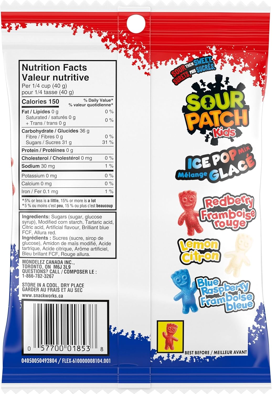 SOUR PATCH KIDS Ice Pop Mix 150g – Alt View 1