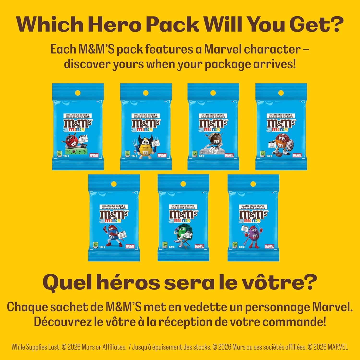M&M's Marvel Minis 100g – Alt View 3