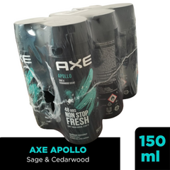 AXE Apollo Sage & Cedarwood Deodorant Body Spray 150ml – 48HR Freshness for Men