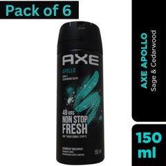 AXE Apollo Sage & Cedarwood Deodorant Body Spray 150ml – 48HR Freshness for Men