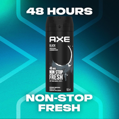 AXE Black Deodorant Body Spray for Men Pack of 6 – Frozen Pear & Cedarwood Scent – 150ml Can