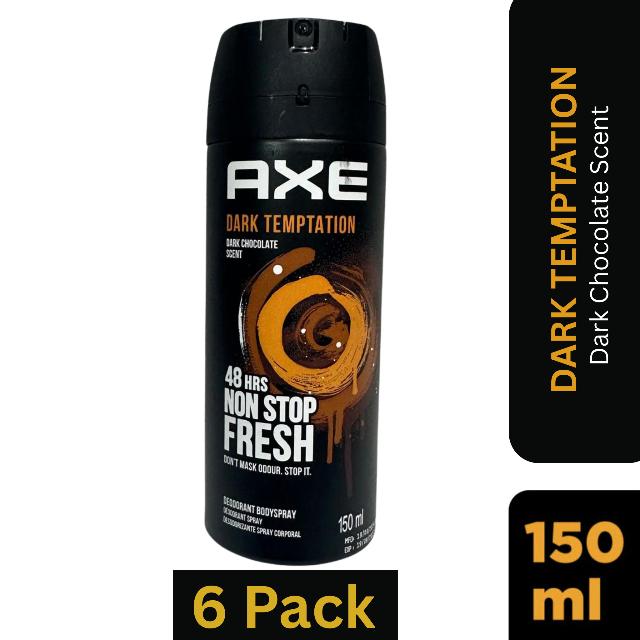AXE Dark Temptation Deodorant Body Spray 150ml – Pack of 6 Wholesale