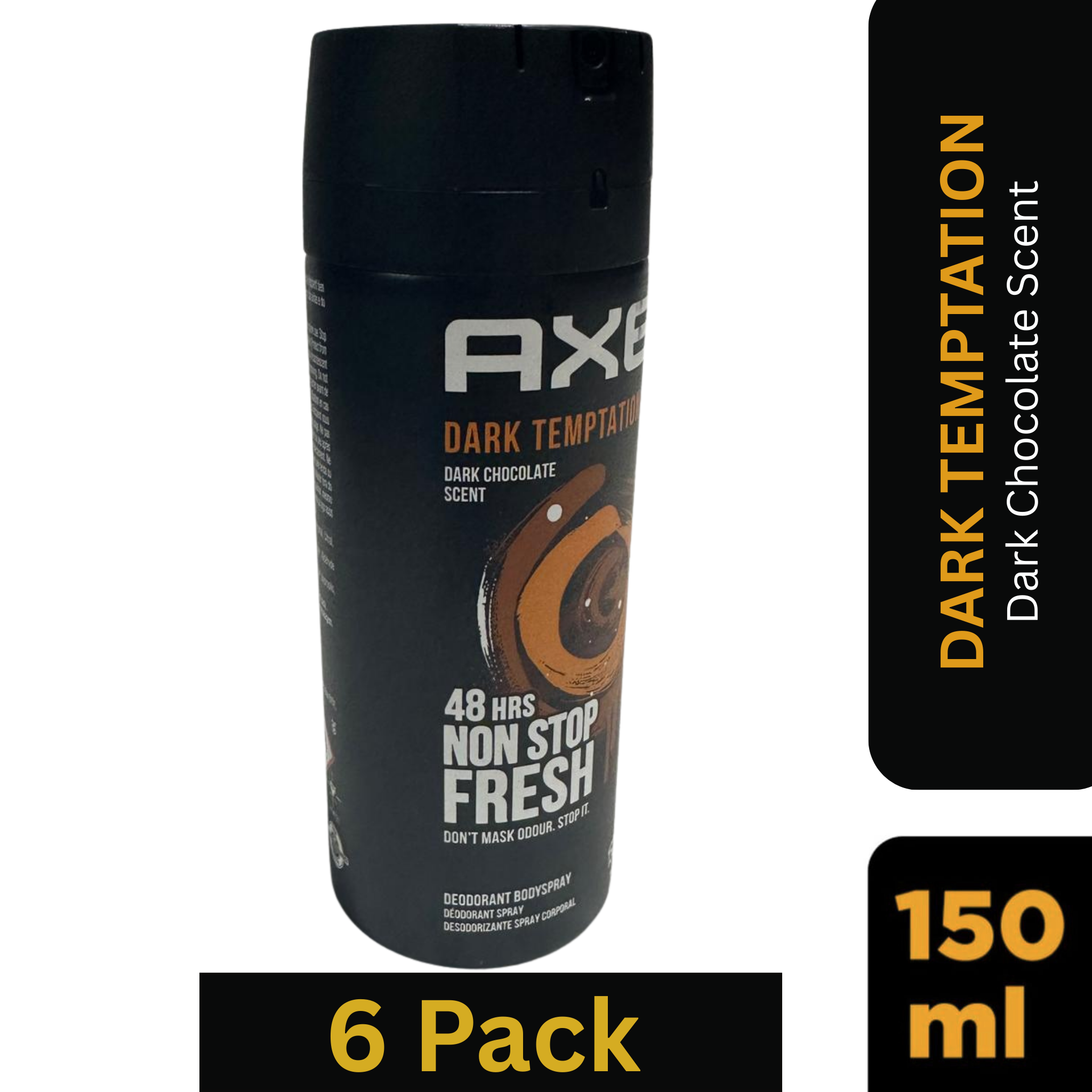 AXE Dark Temptation Deodorant Body Spray 150ml – Pack of 6 Wholesale
