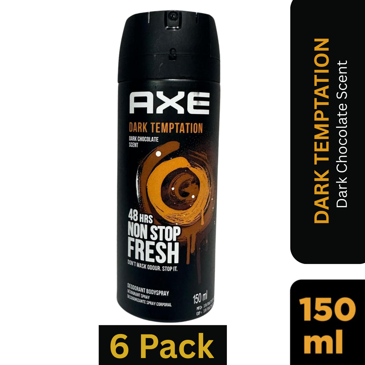 AXE Dark Temptation Deodorant Body Spray 150ml – Pack of 6 Wholesale
