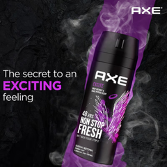 AXE Excite Deodorant Body Spray for Men – Crisp Coconut & Black Pepper scent – 150ml can, 48-hour freshness & odor protection, pack of 6
