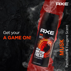 AXE Musk Deodorant Body Spray for Men 150ml Can – Pack of 6 – Patchouli & Fougere Scent