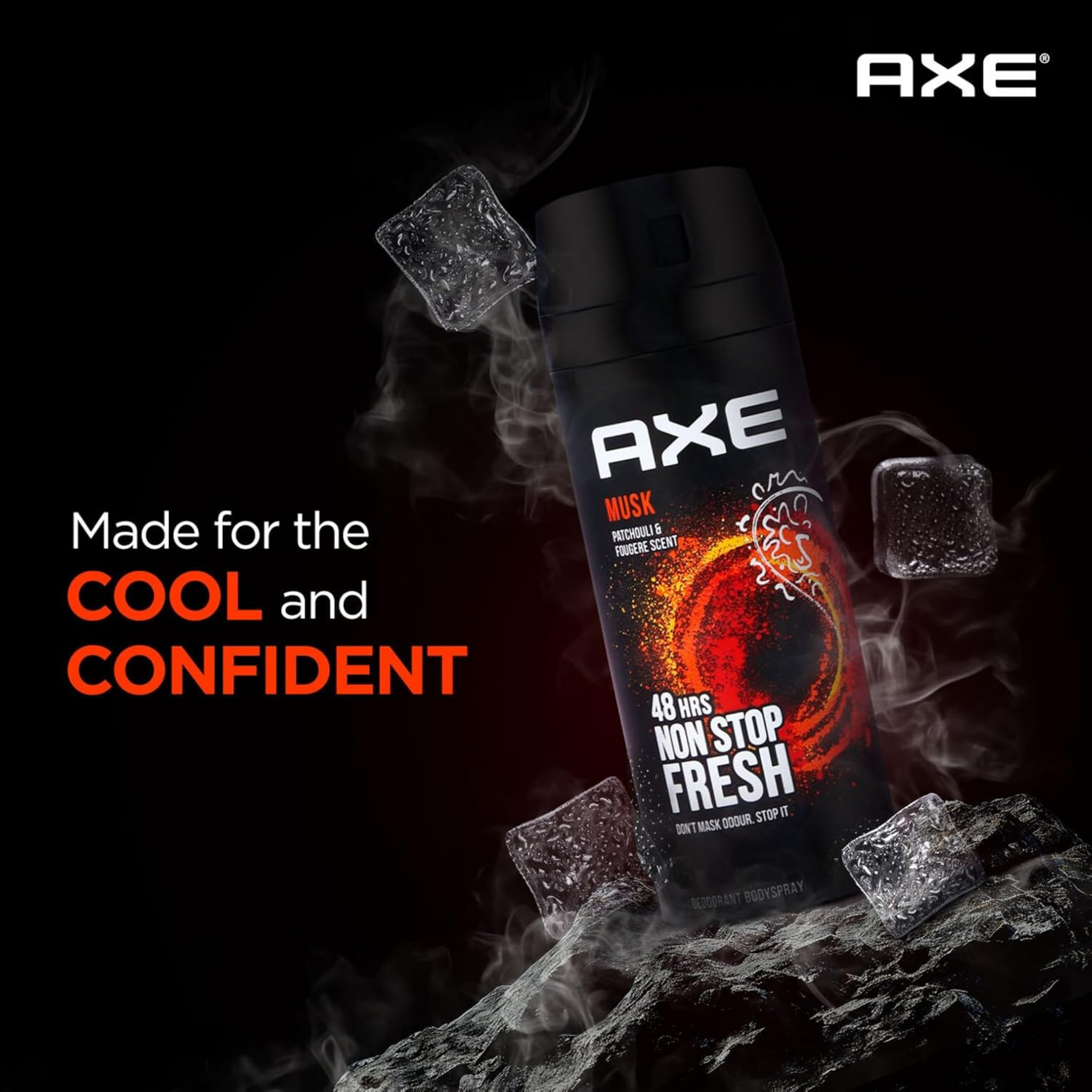 AXE Musk Deodorant Body Spray for Men 150ml Can – Pack of 6 – Patchouli & Fougere Scent
