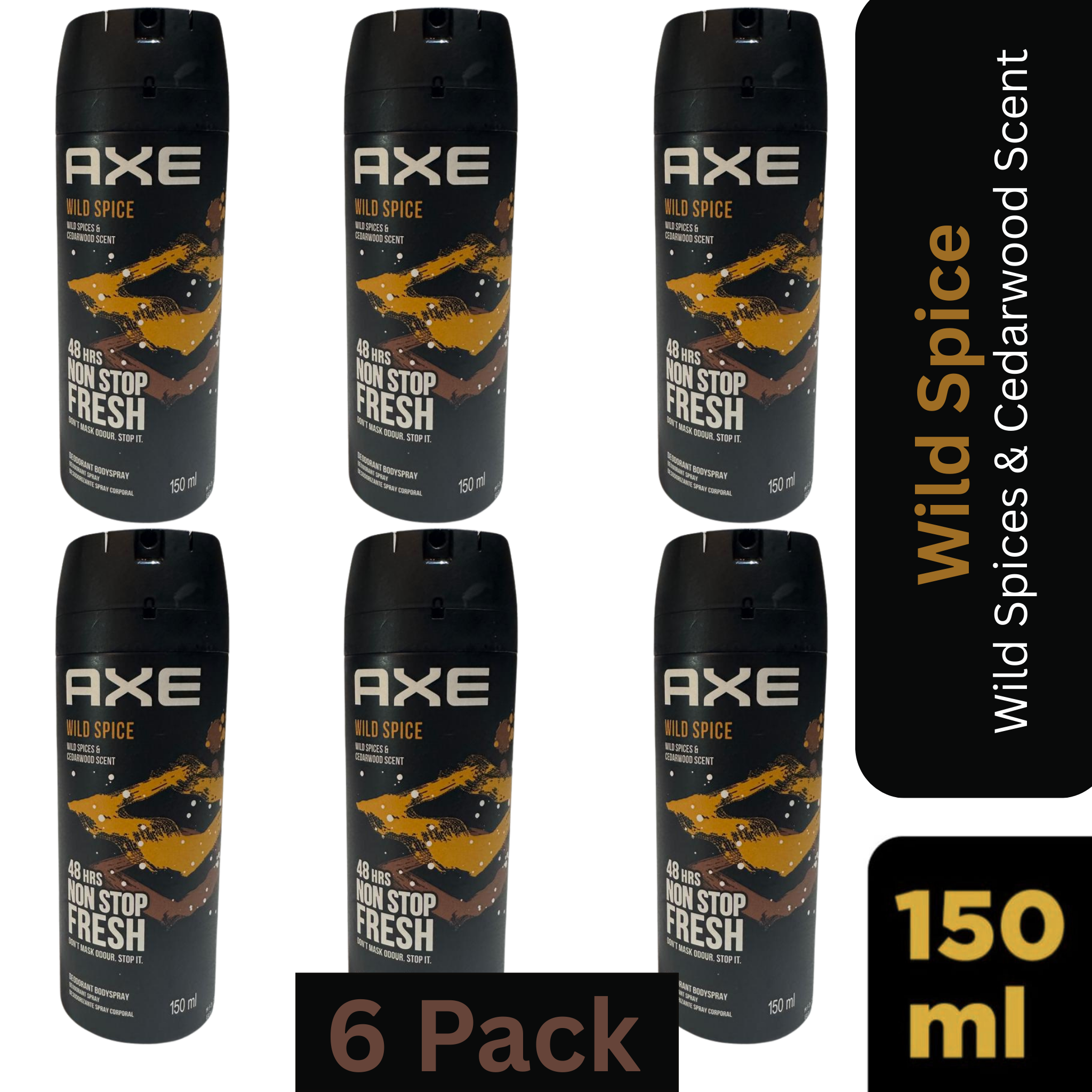 AXE Wild Spice Deodorant Spray for Men – 48H Freshness & Odor Protection