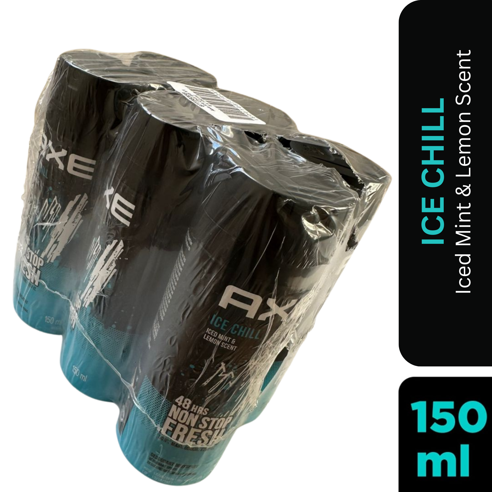 AXE Ice Chill Deodorant Body Spray for Men – 150ml Can Pack of 6