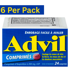 Advil Ibuprofen Tablets 200mg – 24 Count Pack of 6 – Wholesale Pain Relief