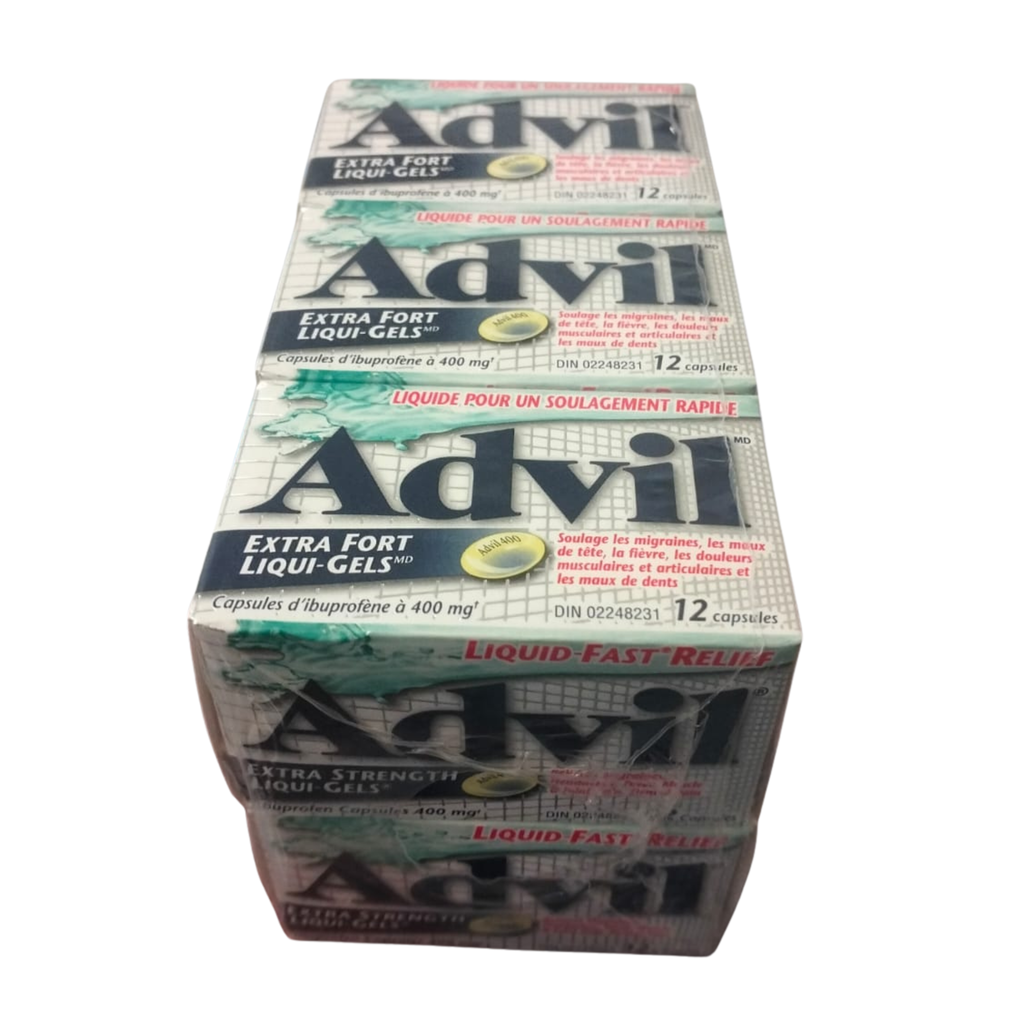 Advil Extra Strength Liqui-Gels Ibuprofen Capsules 400mg – Pack of 6 (12 capsules each) Wholesale Pain Relief