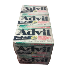Advil Extra Strength Liqui-Gels Ibuprofen Capsules 400mg – Pack of 6 (12 capsules each) Wholesale Pain Relief