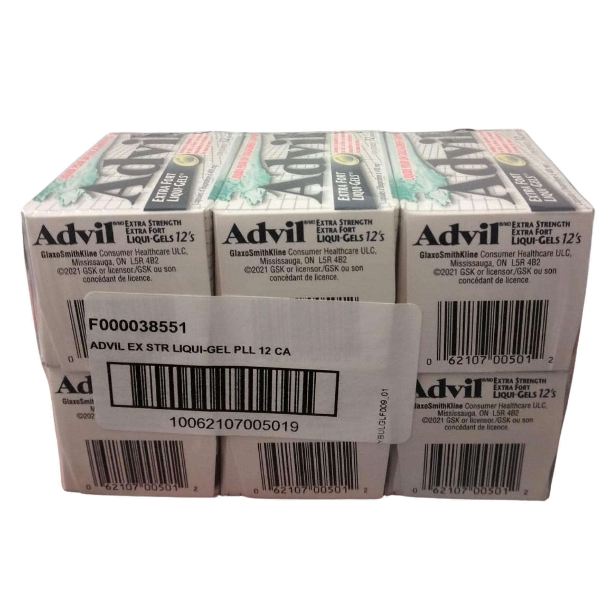 Advil Extra Strength Liqui-Gels Ibuprofen Capsules 400mg – Pack of 6 (12 capsules each) Wholesale Pain Relief