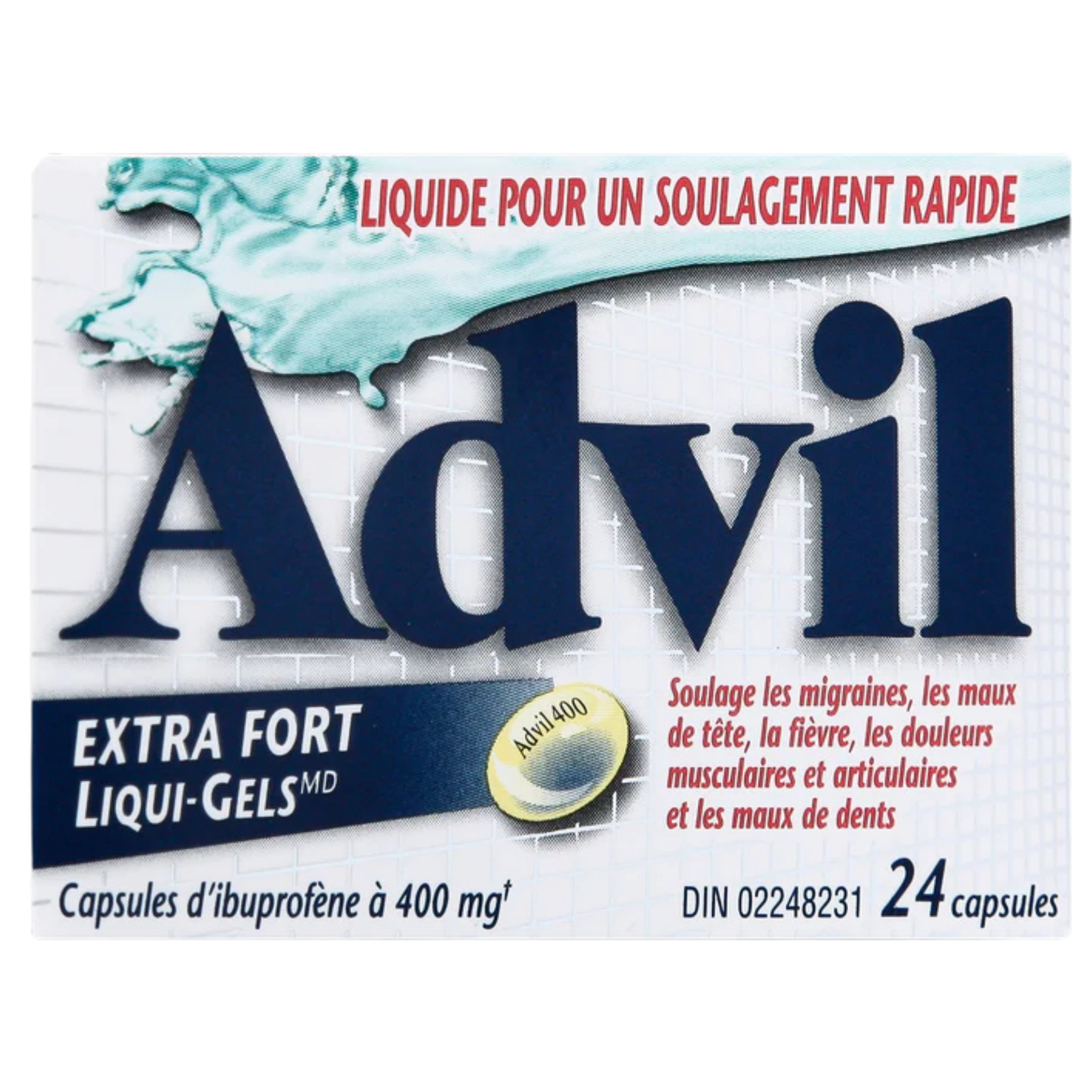 Advil Extra Strength Liqui-Gels Ibuprofen Capsules 400mg – Pack of 6 (12 capsules each) Wholesale Pain Relief