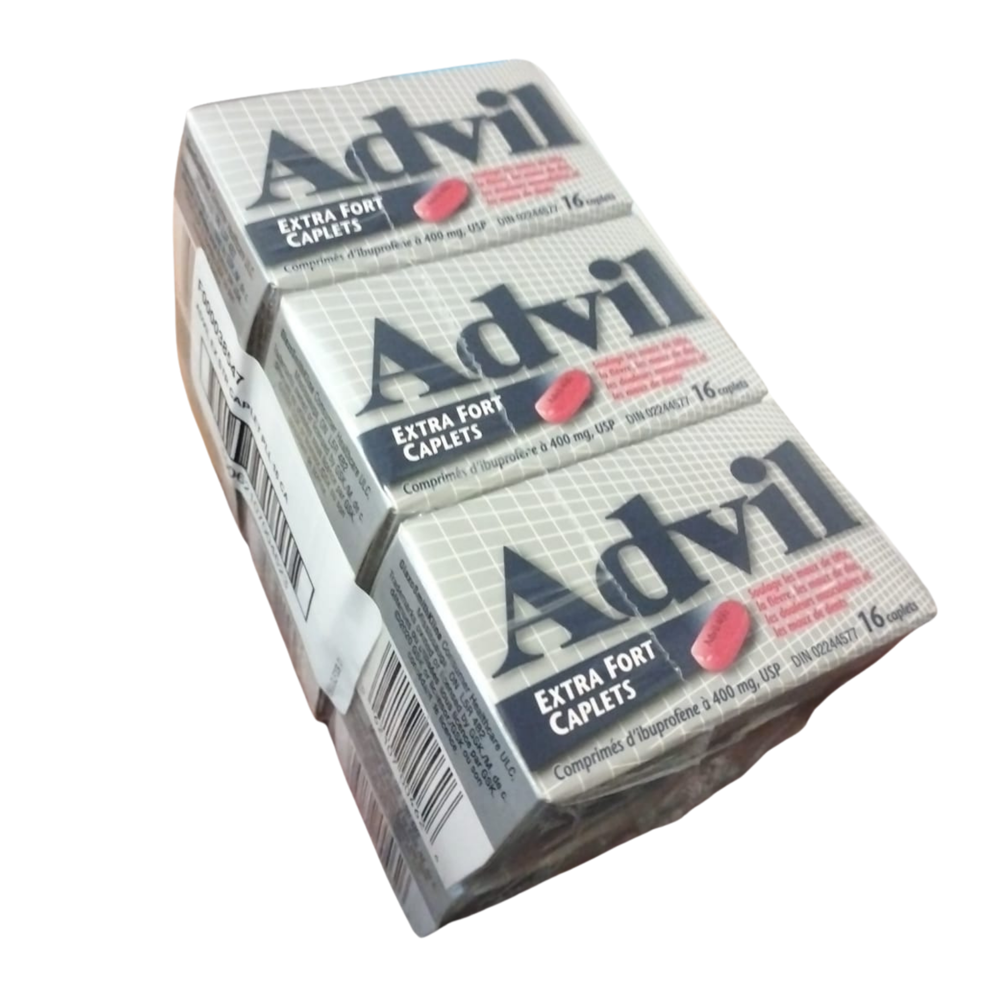 Advil Extra Strength Caplets Ibuprofen Tablets 400mg – 16 Count Pack of 6 – Pain Relief Medicine Wholesale