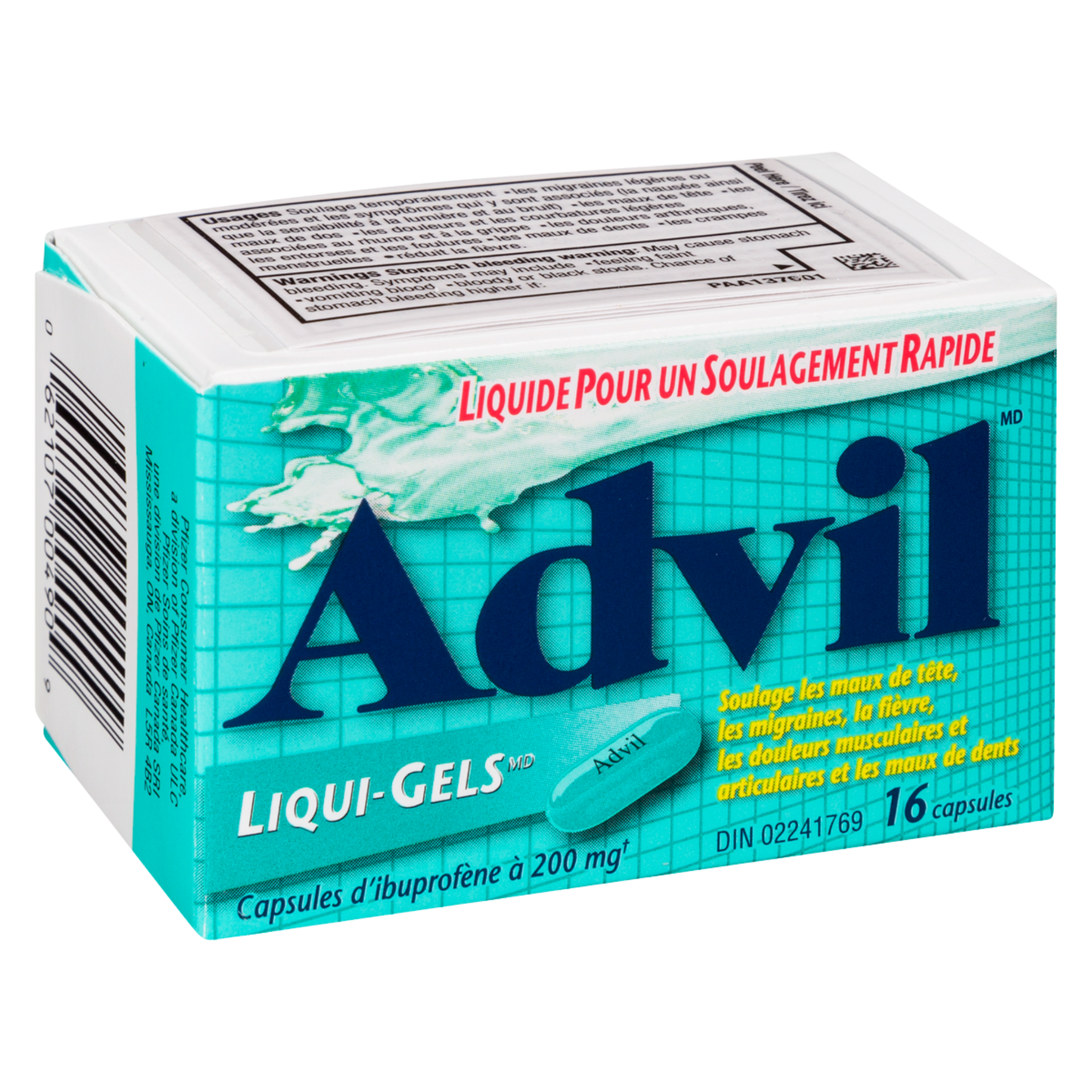 Advil Liqui-Gels 200mg Ibuprofen Capsules – Pack of 6 (16 Capsules Each) – Wholesale Pain Relief