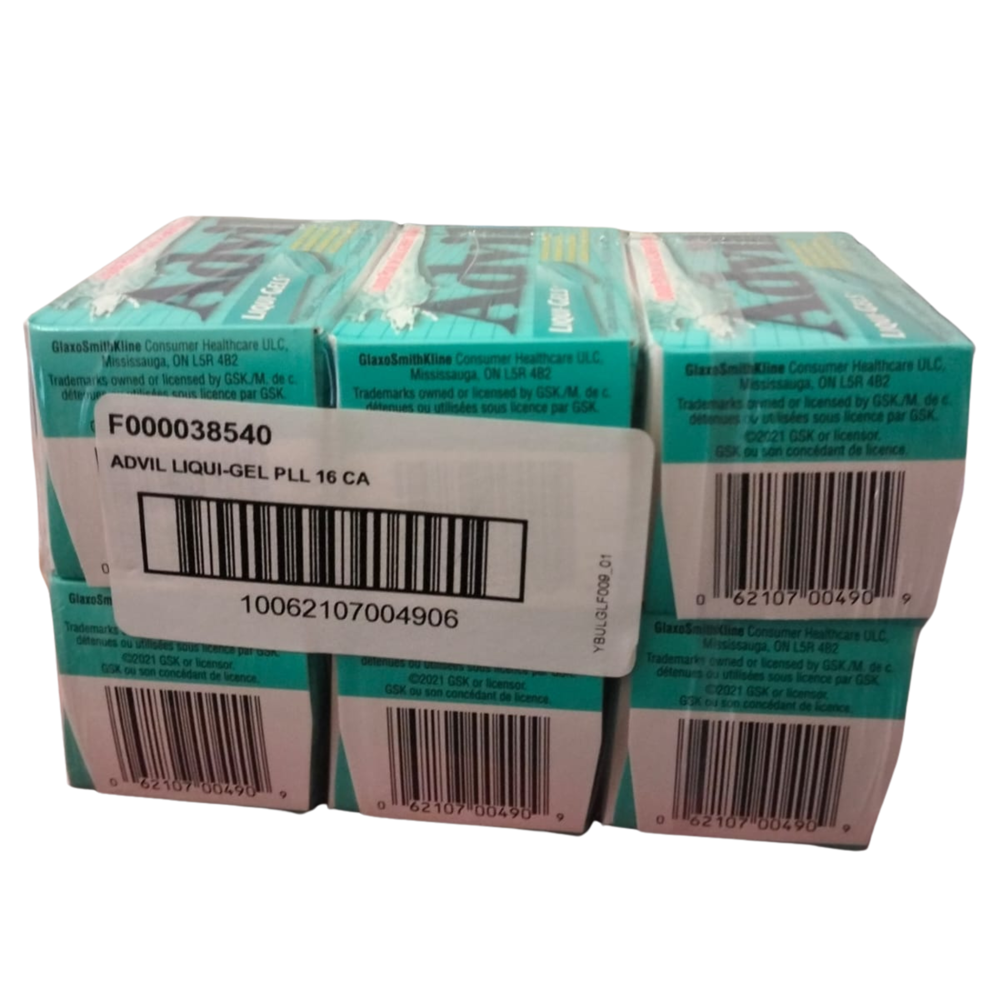 Advil Liqui-Gels 200mg Ibuprofen Capsules – Pack of 6 (16 Capsules Each) – Wholesale Pain Relief