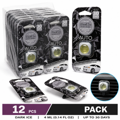Airfusion Car Vent Clip Air Freshener Dark Ice, 4ml, Pack of 12