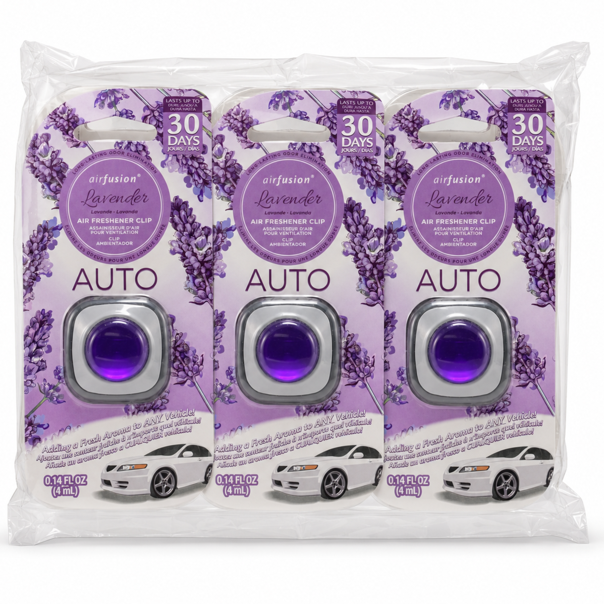 Airfusion Car Vent Clip Air Freshener Lavender, 4ml, Pack of 12