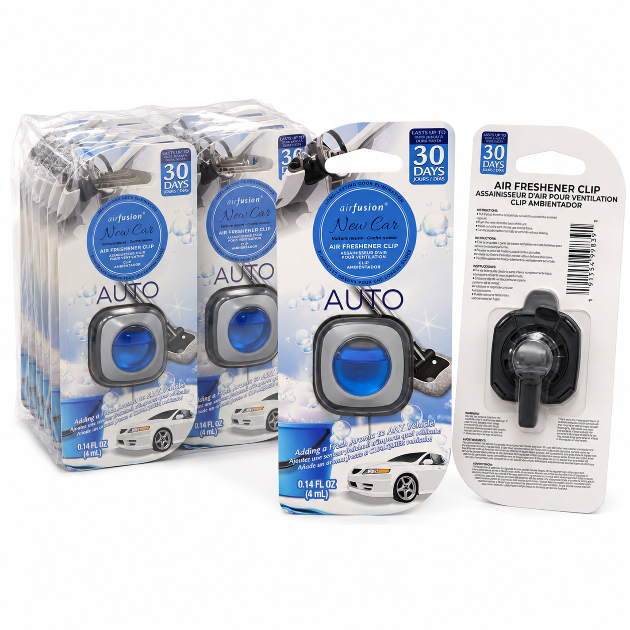 Airfusion Car Vent Clip Air Freshener New Car, 4ml, Pack of 12