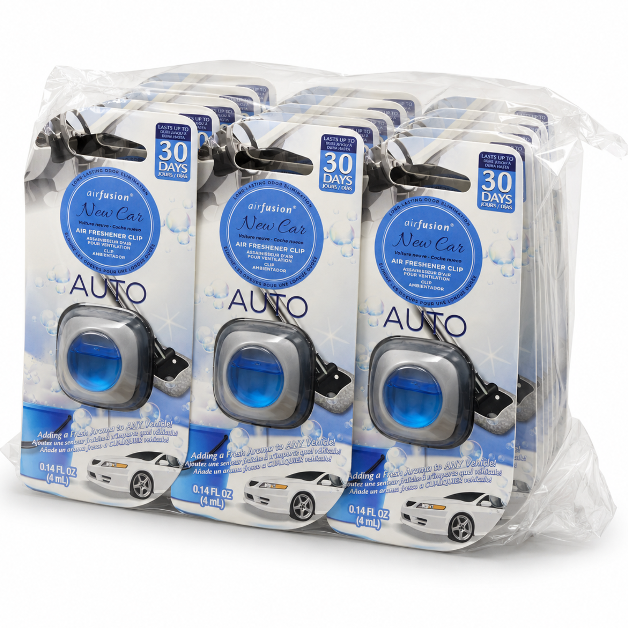 Airfusion Car Vent Clip Air Freshener New Car, 4ml, Pack of 12