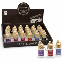 Airfusion Hanging Car Air Freshener, 6 Assorted Scents, 8ml, 24 Piece Display Box