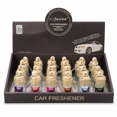 Airfusion Hanging Car Air Freshener, 6 Assorted Scents, 8ml, 24 Piece Display Box